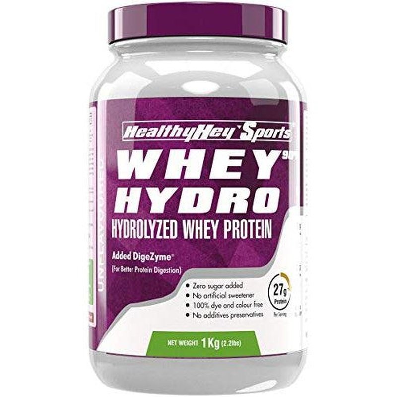 Whey Hydro - Hydrolyzed Whey Protein (Hydrolysate) WPH 1kg (Unflavoured) - HealthyHey Nutrition